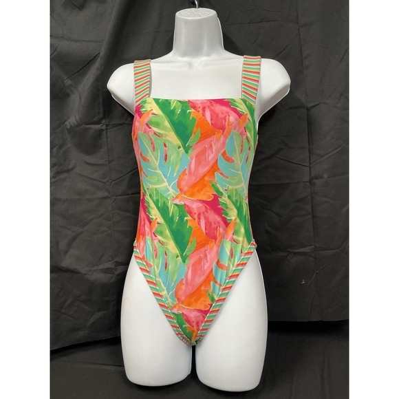 NWOT Show Me Your Mumu Yacht One Piece Swimsuit in Tropics‎ Palm Size XS - Picture 2 of 6